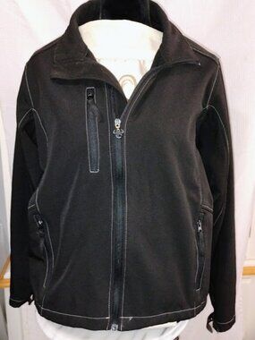 Cowboy Hardware Woodsman Jacket Unisex Small Black Softshell Contrast Stitch